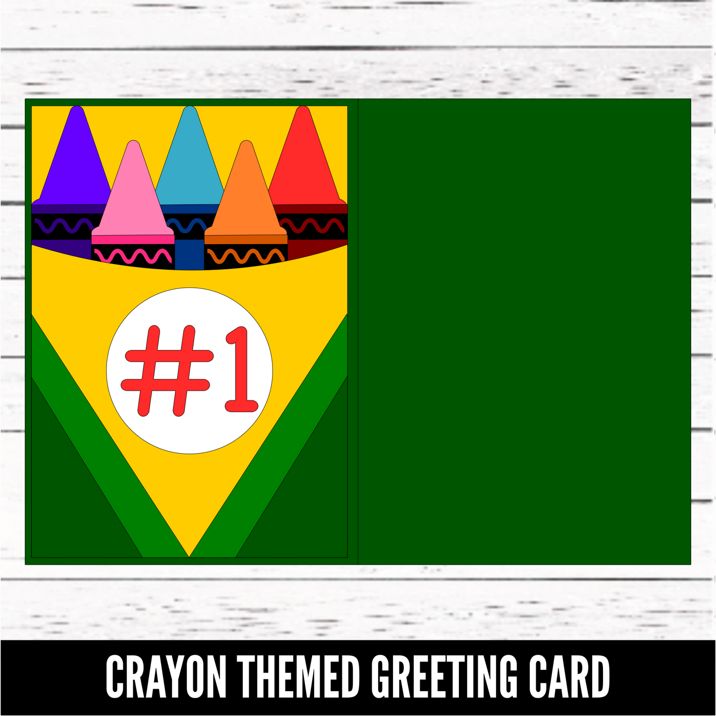 Crayon themed greet card SVG file - SVG download - Digital Download - CelebrationWarehouse