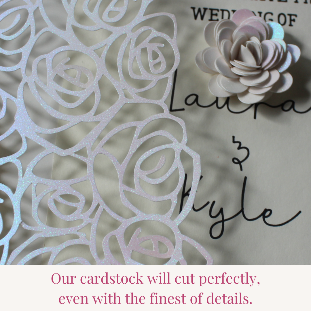 Iridescent White Shimmer Cardstock - 10 pack