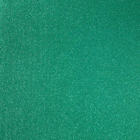 A close-up image of Emerald Green glitter cardstock with a shimmering texture.