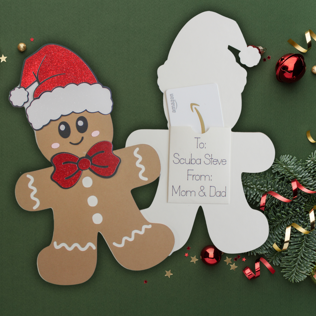 Gingerbread Man Gift Card Holder - SVG download - Digital Download - CelebrationWarehouse