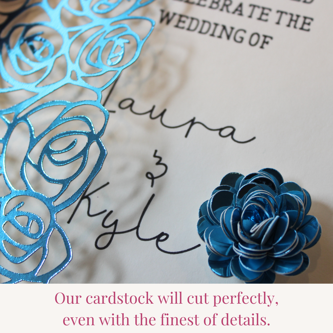 Aqua Blue Mirror Cardstock - 10 pack