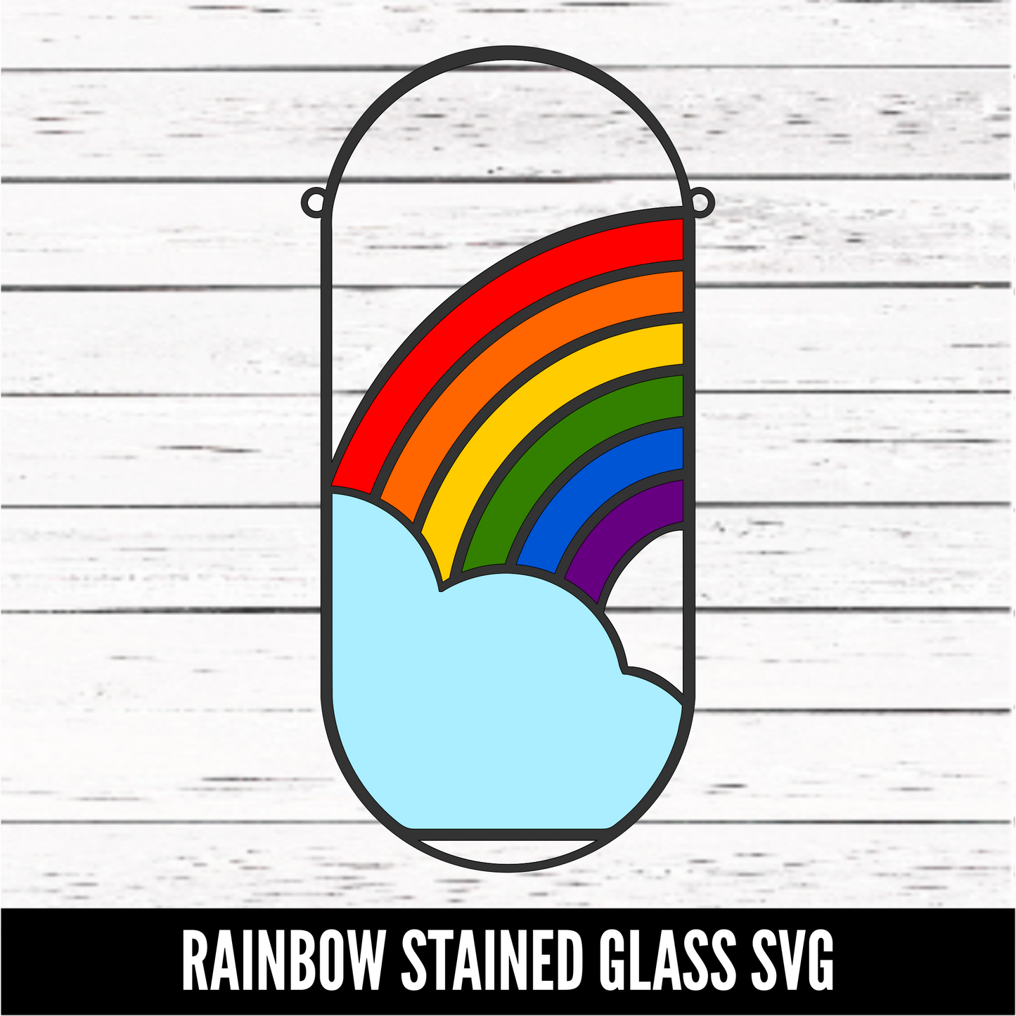 Stained Glass Rainbow SVG file - Laser ready SVG file - SVG download - Digital Download - CelebrationWarehouse