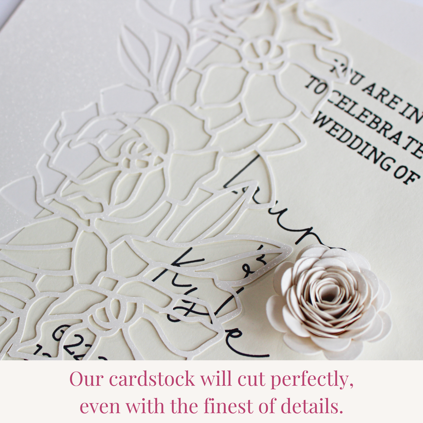 celebration warehouse white glitter cardstock cuts fine details using any die cutting machine