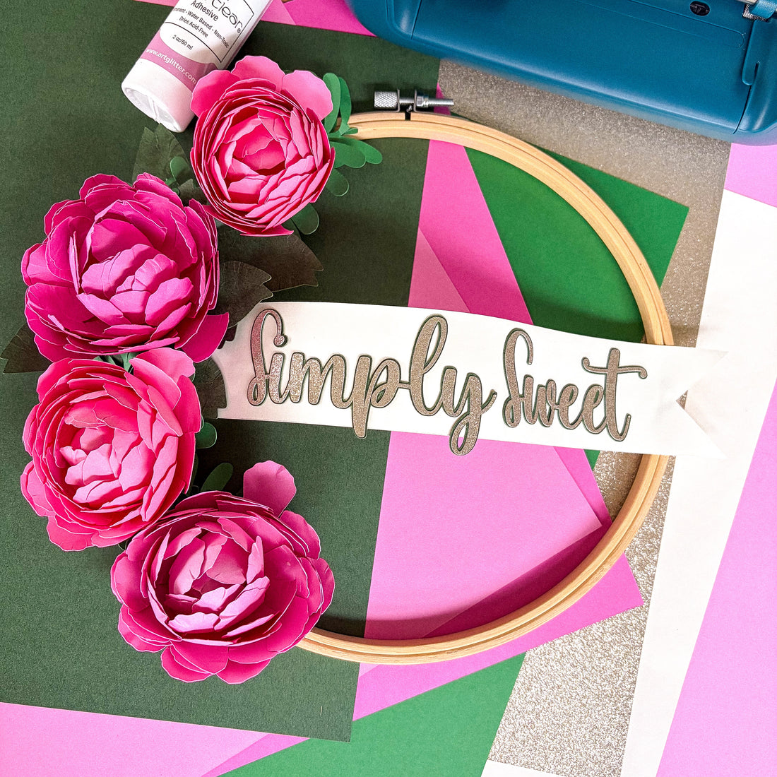 Sweet Peony Paper Flower Wreath: A Beginner-Friendly Cricut Project