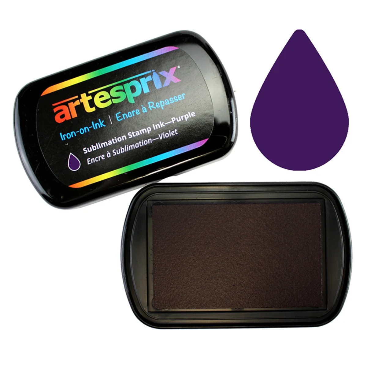 Artesprix purple Iron-on-Ink sublimation stamp pad