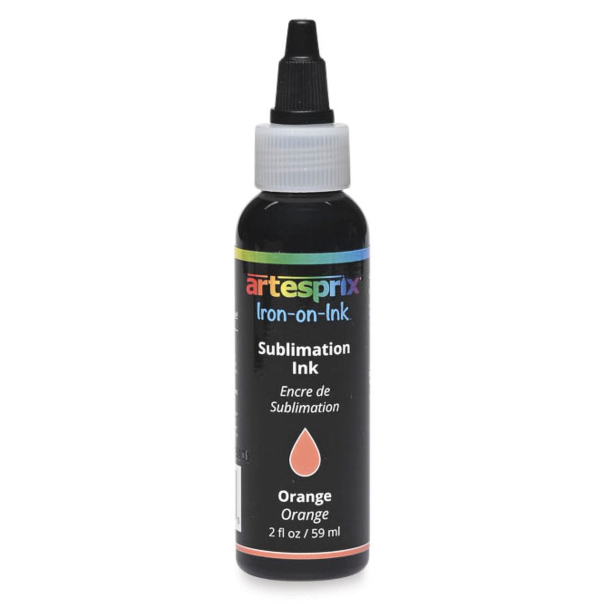 Artesprix orange sublimation ink, 2 oz bottle of Iron-on-Ink
