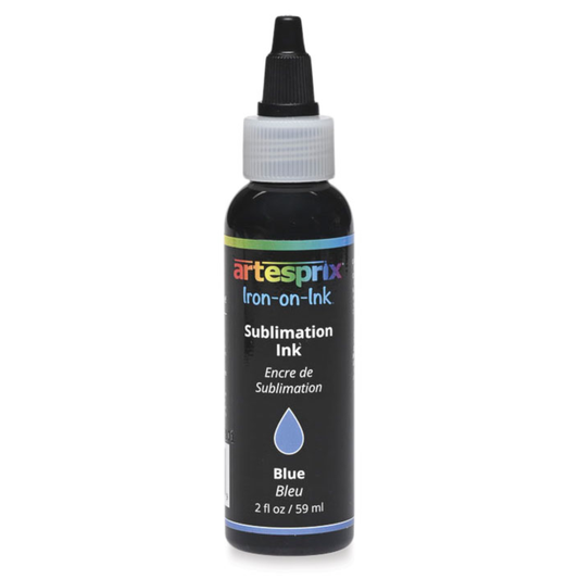 Artesprix blue sublimation ink, 2 oz bottle of Iron-on-Ink