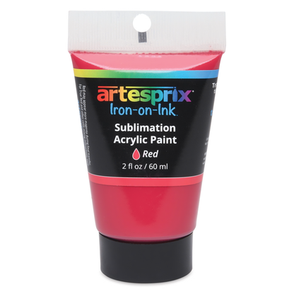 Artesprix red sublimation acrylic paint, 2 oz squeeze tube