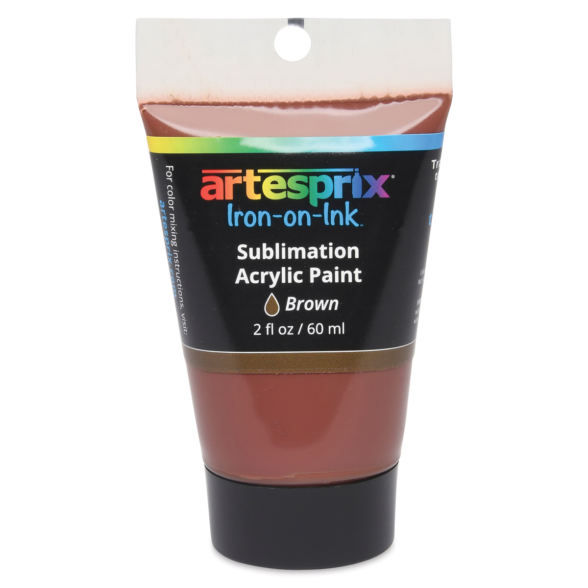 Artesprix brown sublimation acrylic paint, 2 oz squeeze tube
