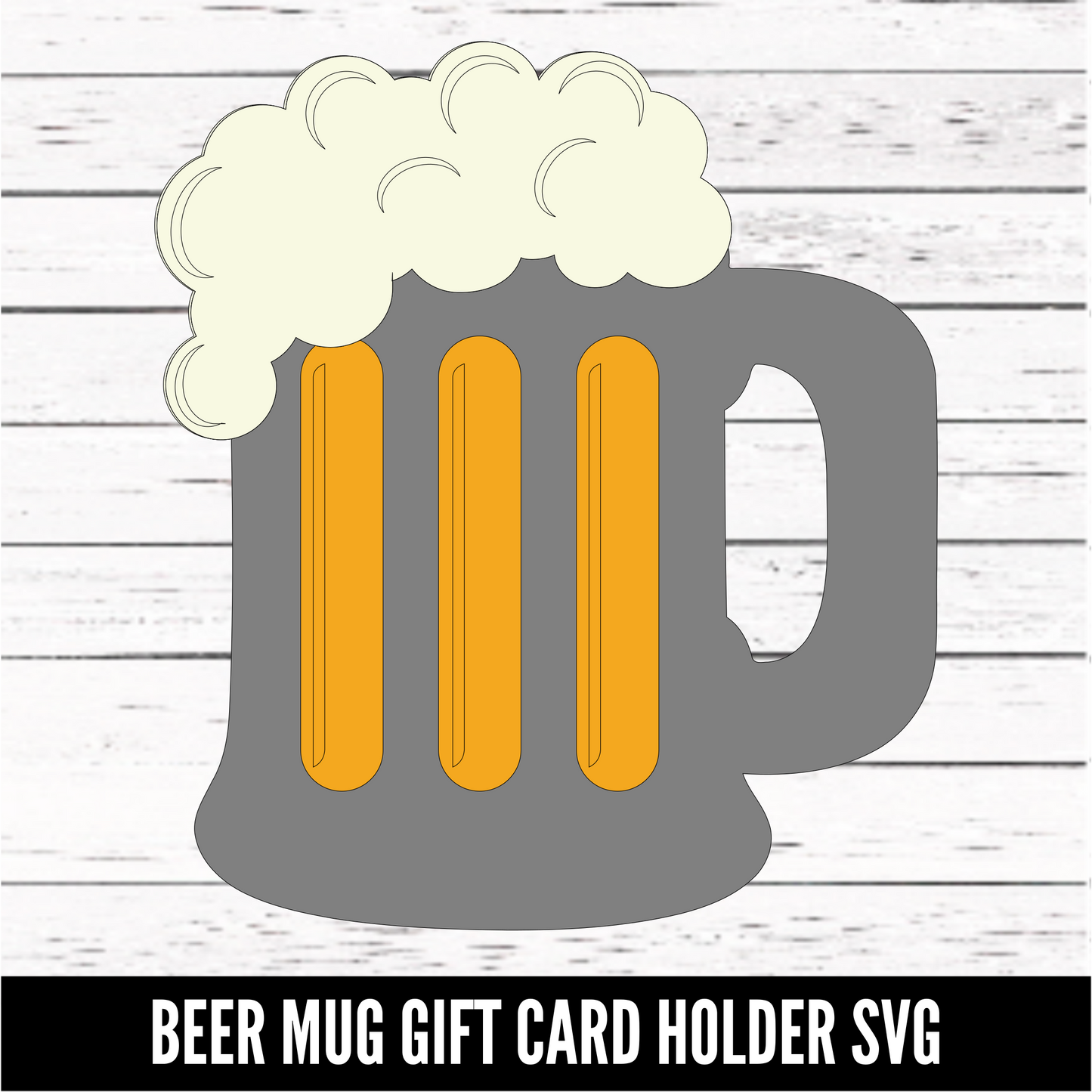 Beer mug gift card holder - 2 SVG files included - SVG download - Digital Download - CelebrationWarehouse
