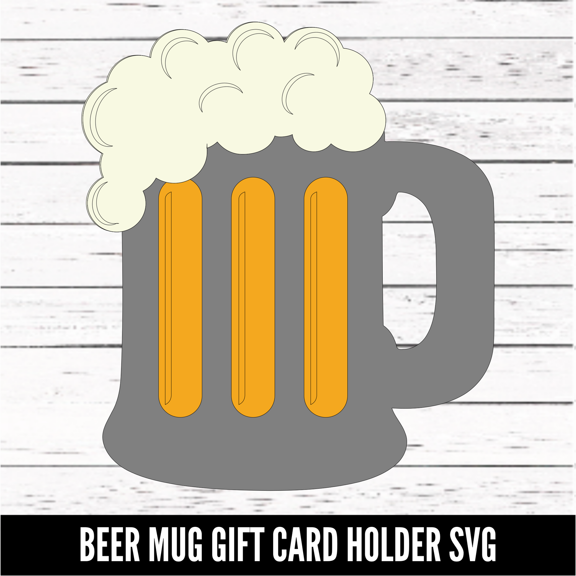 Beer mug gift card holder - 2 SVG files included - SVG download - Digital Download - CelebrationWarehouse