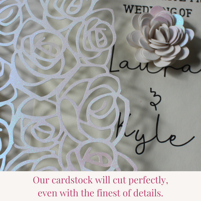 Iridescent White Shimmer Cardstock - 10 pack