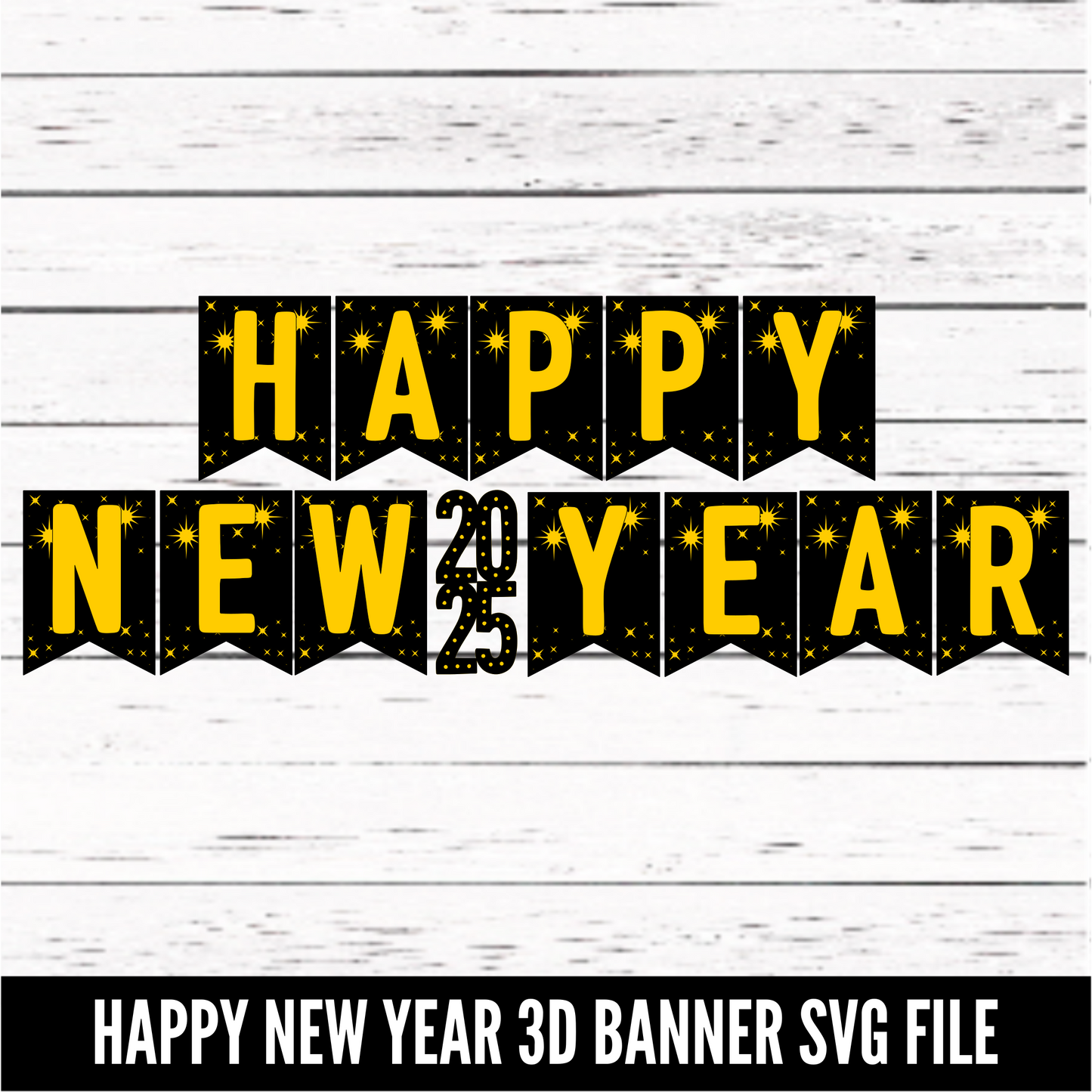 Happy New Year Banner - SVG download - Digital Download - CelebrationWarehouse