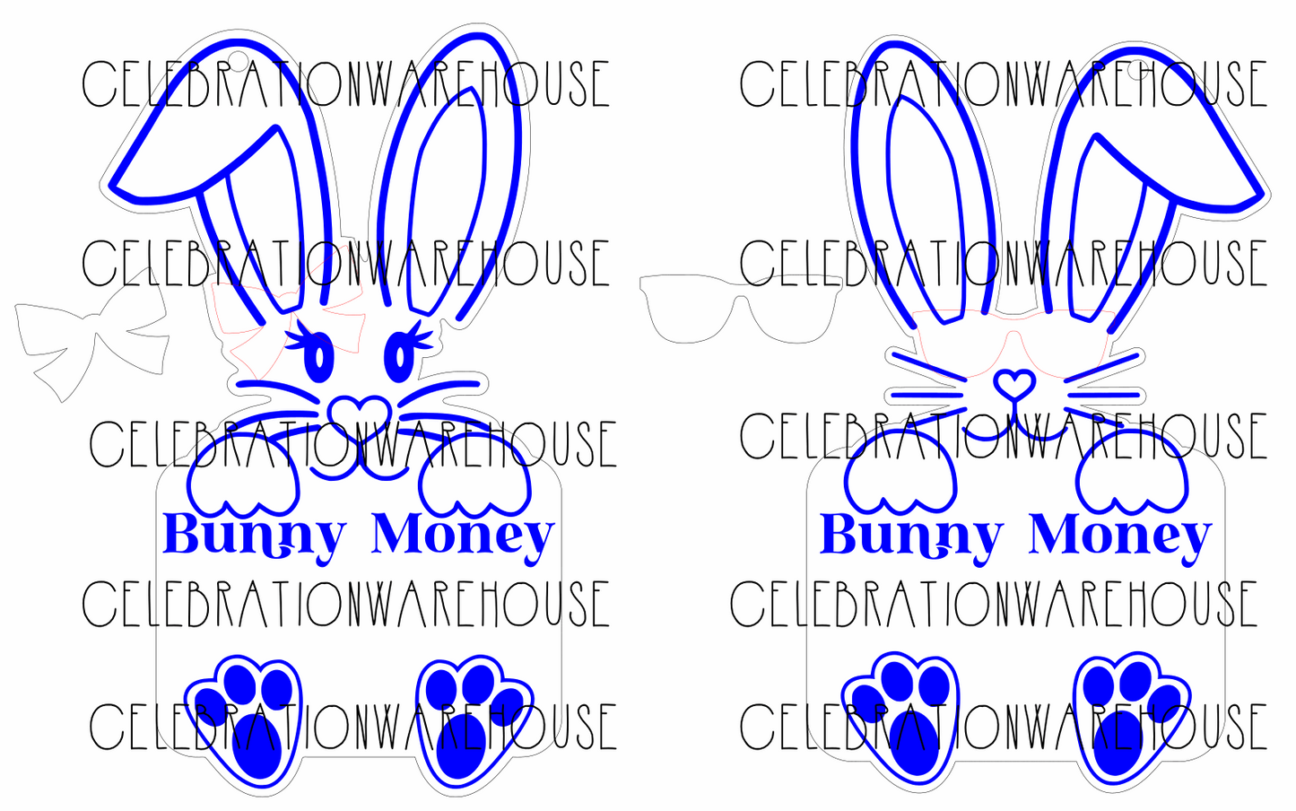 Bunny Money Gift Holder - Digital Download - SVG cut file