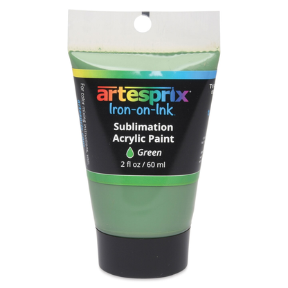 Artesprix green sublimation acrylic paint, 2 oz squeeze tube