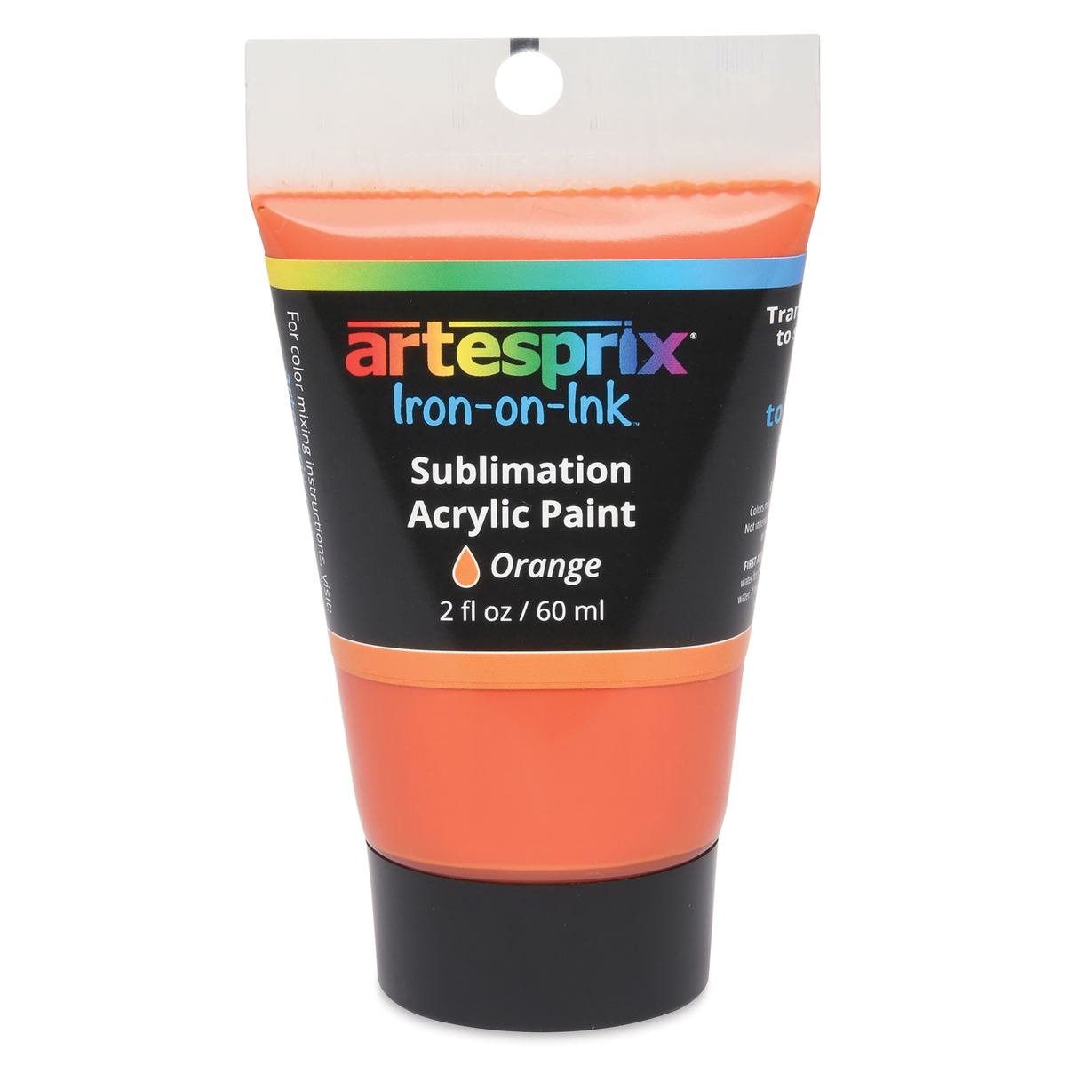 Artesprix orange sublimation acrylic paint, 2 oz squeeze tube
