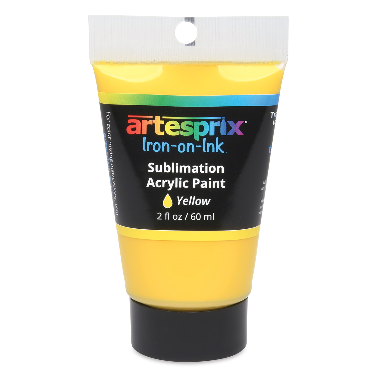 Artesprix yellow sublimation acrylic paint, 2 oz squeeze tube