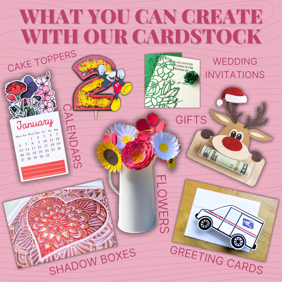 Cardstock crafting projects from the Celebration Warehouse Idea Boards