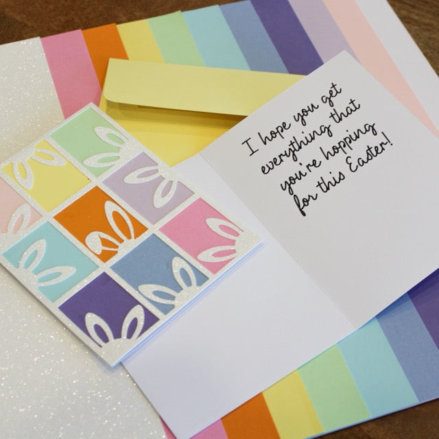 Easter Bunny Card & Envelope SVG File | Digital Download | For Cricut, Silhouette Or Any Craft Cutting Machine