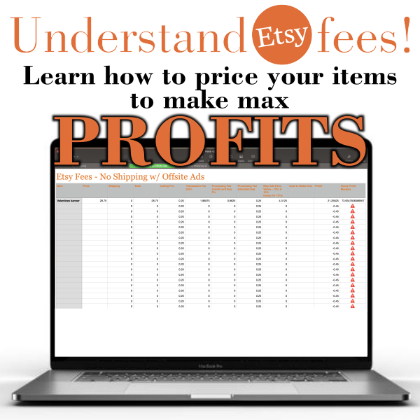 Etsy Profits and Losses Worksheet - Digital Download - CelebrationWarehouse