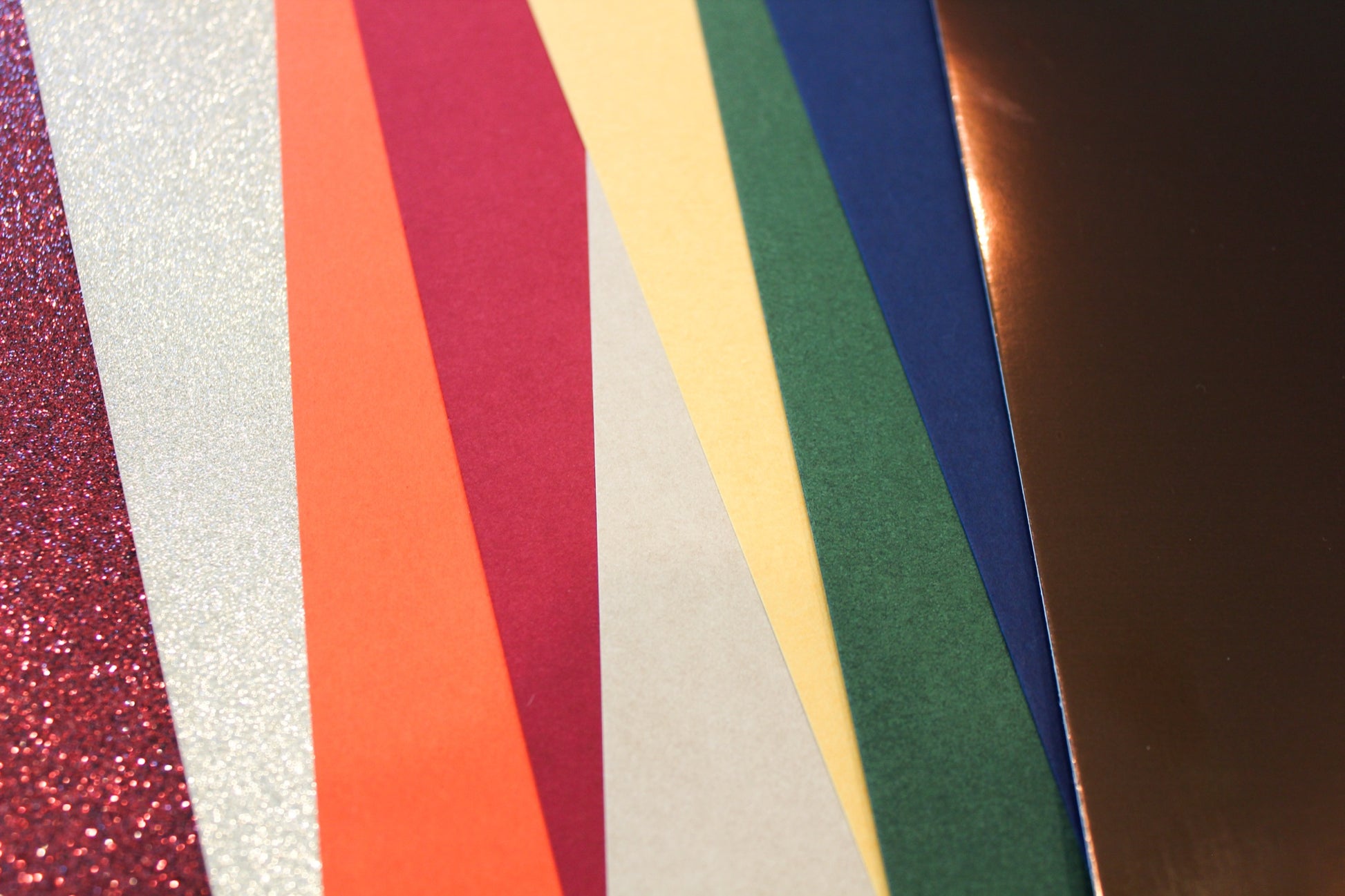 Fall 12x12 cardstock detail showing autumn smooth solids with glitter accent sheets