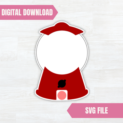 Bubblegum Valentine's Day SVG File | SVG File Digital Download