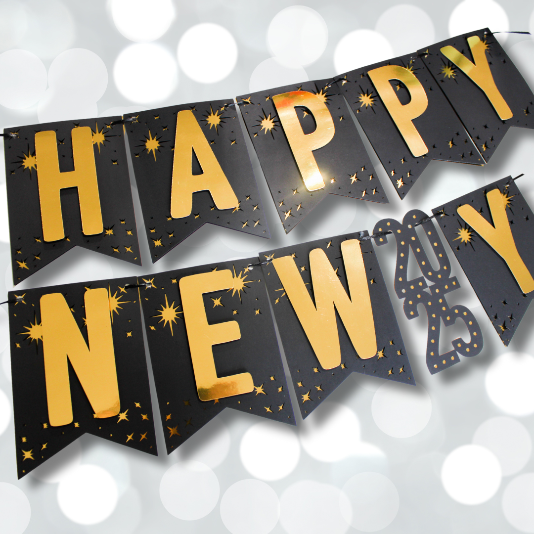 Happy New Year Banner - SVG download - Digital Download - CelebrationWarehouse