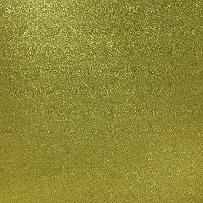 A close-up image of lemon yellow glitter cardstock with a shimmering finish.