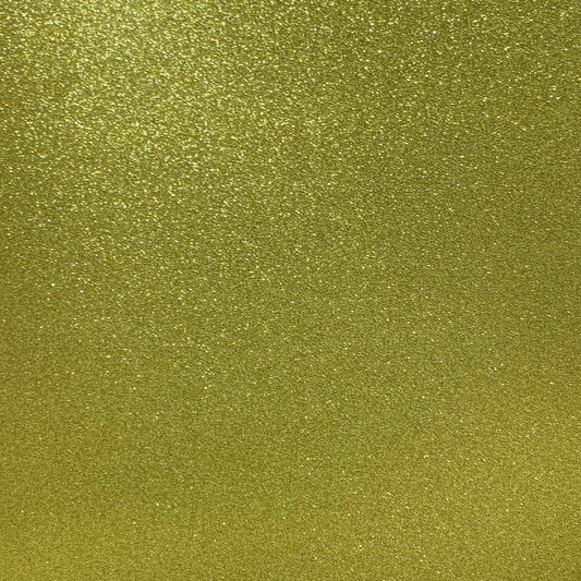 A close-up image of lemon yellow glitter cardstock with a shimmering finish.