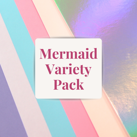 Mermaid Cardstock Variety Pack - 12"x12" - 6 Sheets of Cardstock