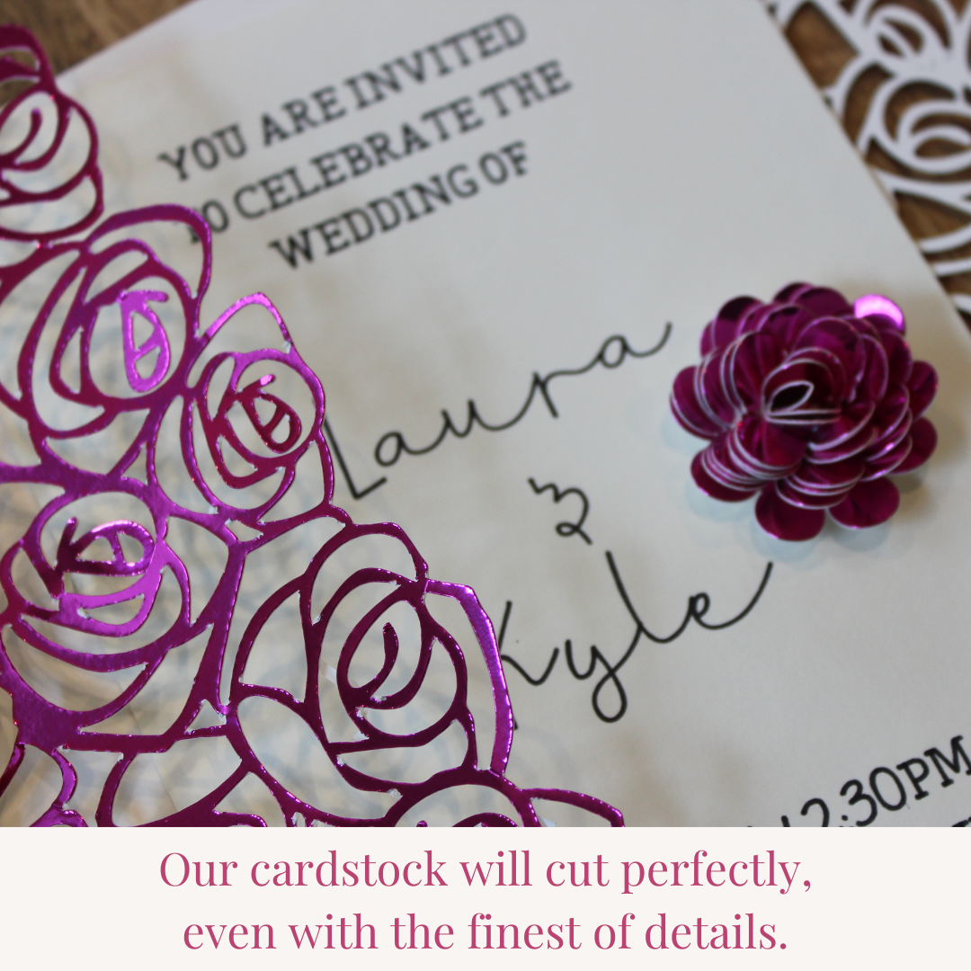 Magenta Pink Mirror Cardstock - 10 pack