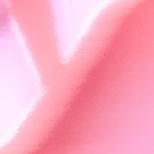 Pink mirror cardstock close-up showing soft rosy chrome reflective finish