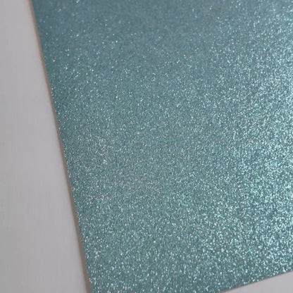 light blue glitter cardstock, shedfree color swatched  — durable, acid-free cardstock for die-cutting, scrapbooking, and crafts