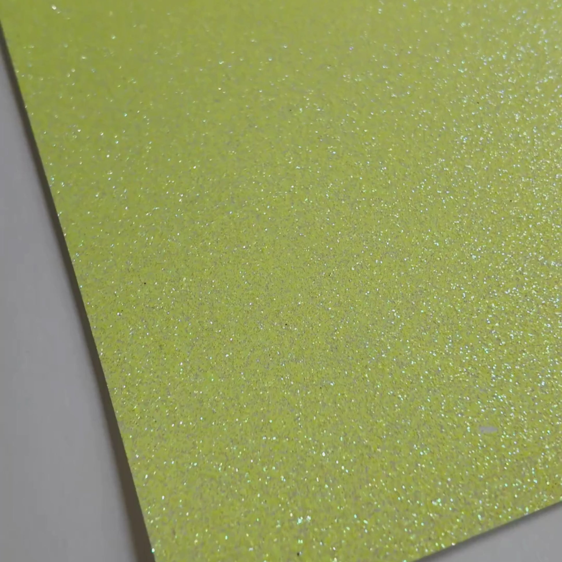 Neon Yellow glitter cardstock, shedfree color swatched  — durable, acid-free cardstock for die-cutting, scrapbooking, and crafts