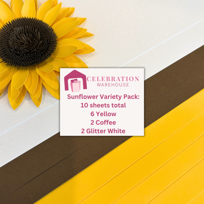 Sunflower Cardstock Variety Pack - 12"x12" - 10 Sheets of Cardstock