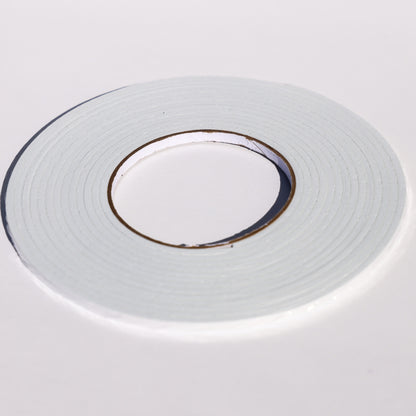 5 meter roll of white foam tape, 3mm thick and 5mm wide, for cardstock crafts